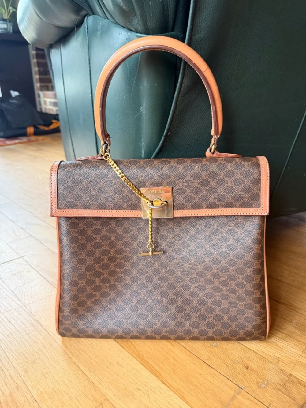 Celine Macadam Blason Triomphe Handbag Shoulder Bag vintage - Picture 2 of 12